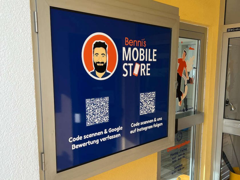 Benni’s Mobile Store Eingang Bewertung abgeben– Mobilfunkshop in Paderborn-Elsen & Büren